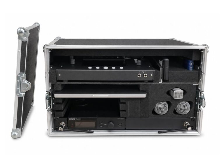Wireless Microphone System Case, open, by Smart Cases