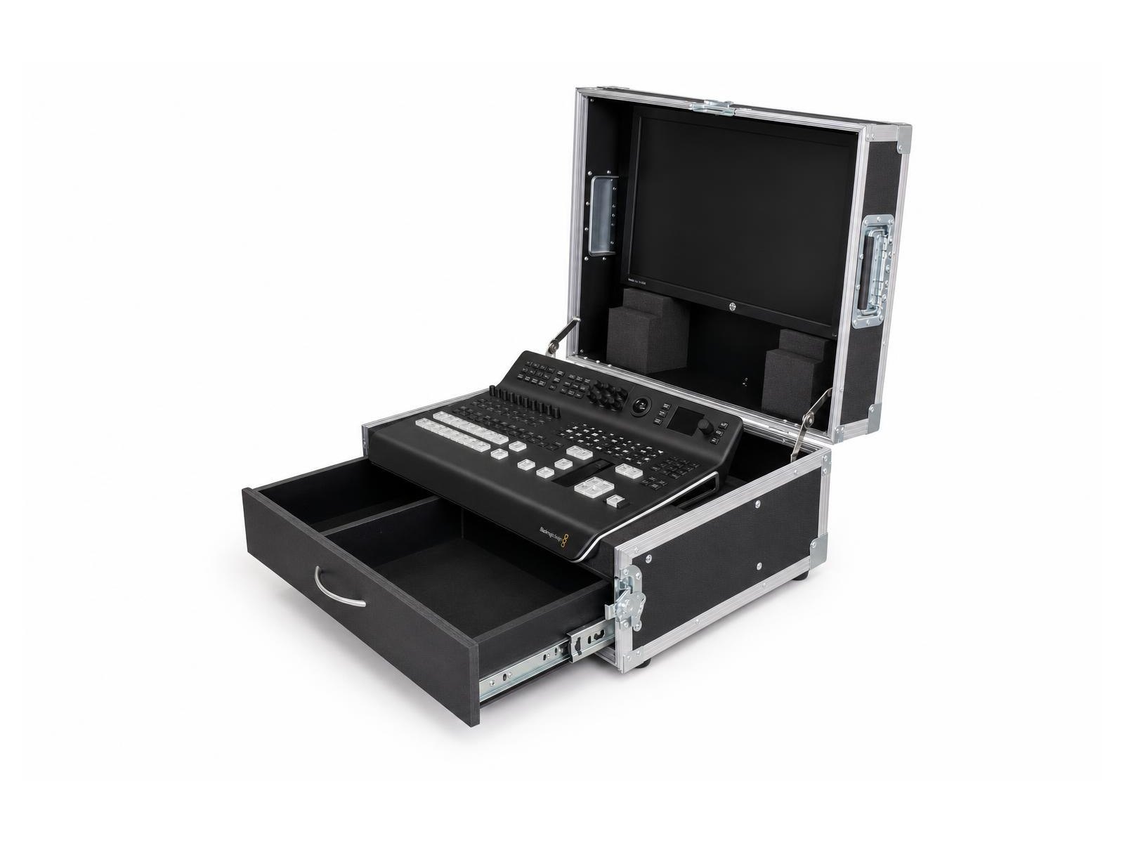 Video Switcher Case, open, by Smart Cases