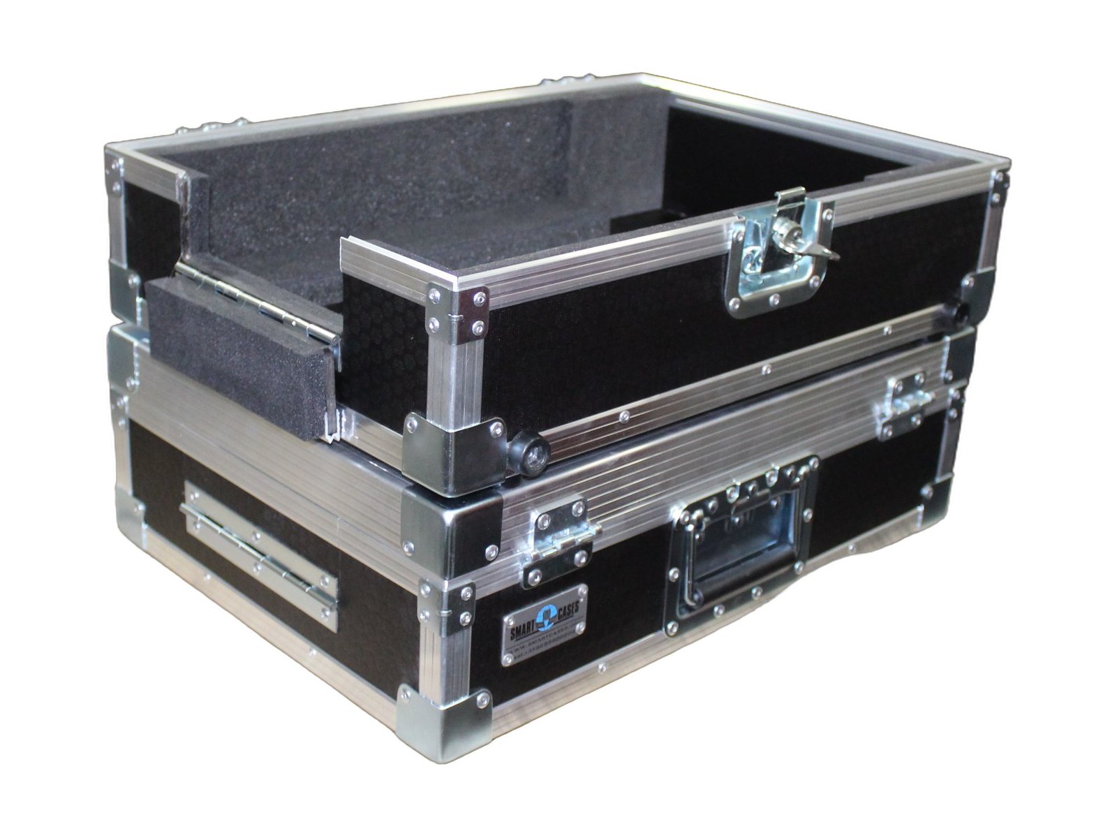Shallow Mixer Case with Lift-Off Lid, open, by Smart Cases