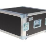 Wide Black 19-Inch Rack Case with Empty Rails, closed by Smart Cases