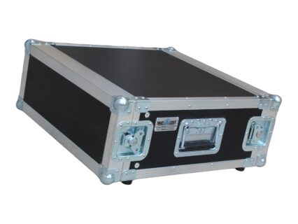 Shallow 19-Inch Rack Case with Recessed Handles, closed by Smart Cases