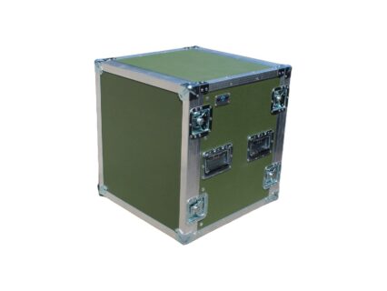 Olive-Green Rack Case with Hinged Doors, closed by Smart Cases
