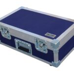 Тъмносин кейс за три кинообектива, затворен, от Smart Cases
