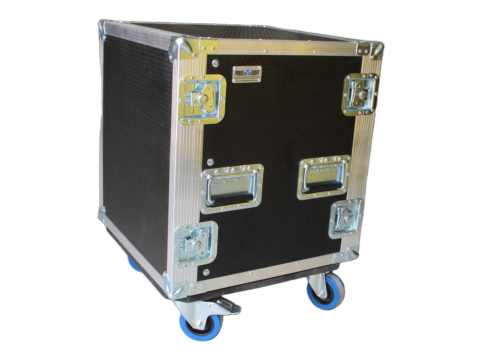 Rack Case on Castors with Lift-Off Lids, closed by Smart Cases