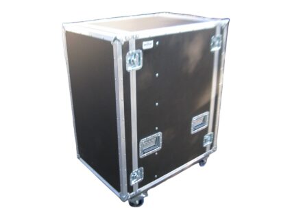 Tall 16U Rack Case on Castors, closed by Smart Cases