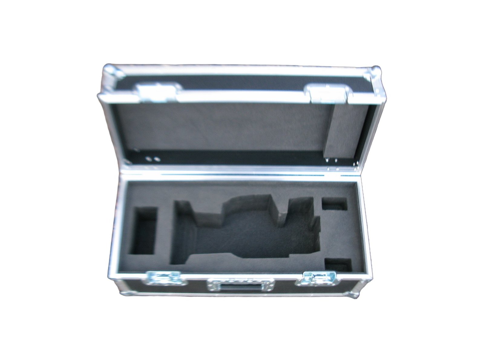 Black Camcorder Case with Accessory Pockets, open, by Smart Cases