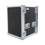 12U Black Rack Case with Removable Lids, closed by Smart Cases