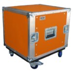 Orange Rack Case on Castors, closed by Smart Cases