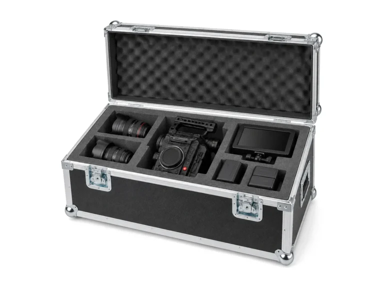 Flightcases за видео продукция: илюстрация на Flightcase за това оборудване